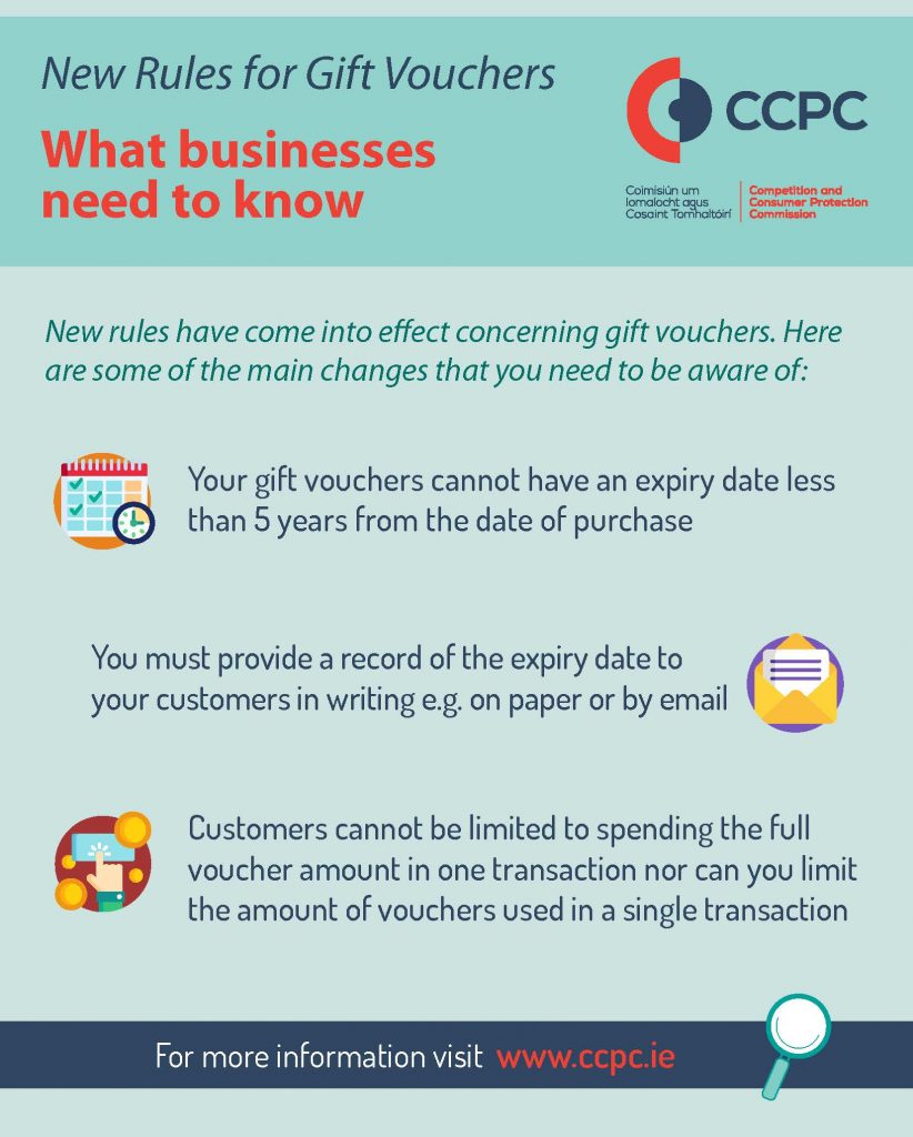 Gift vouchers What you need to know CCPC Business