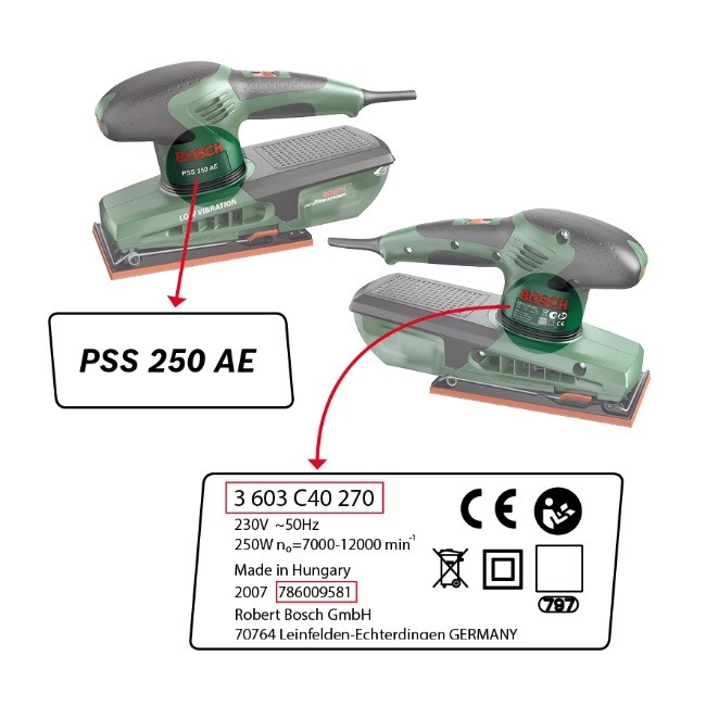 PSS 250 AE Lijadora orbital