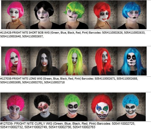 Dealz Hallowe’en wigs