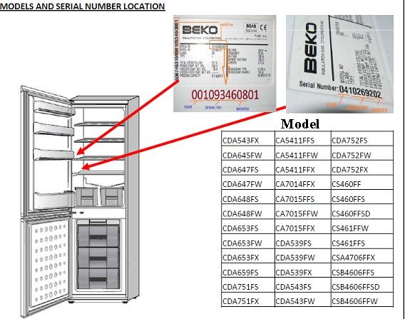 cda539fw beko fridge freezer
