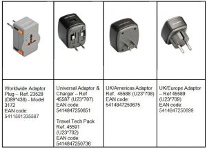 Samsonite travel adaptors