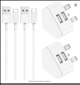 Niluoya Phone Charger 2M Cable with Wall Plug