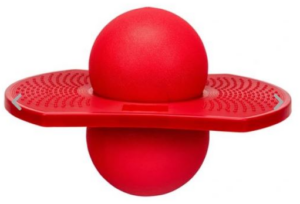 red rubber jumping ball