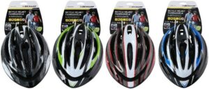 This image shows 4 Dunlop Bicycle helmets.