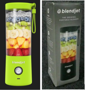 This image shows a green Blendjet blender.