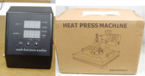 This image shows a black 5 in 1 heat press machine.
