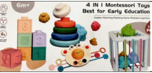This image shows a  4-in-1 Montessori Toy.