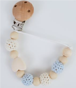 Image shows Love Baby Blue Soother Clip