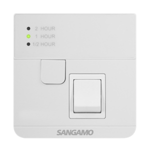 Image Shows The white variant of the Sangamo Powersaver heating control product