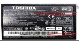 Toshiba AC Power Adapter to be used with certain notebooks