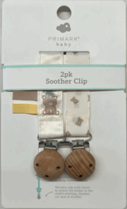 2 pk Soother Clip with a bear design.
