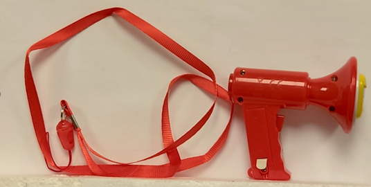 Product Safety Information Notice on a Toy Megaphone sold on the TEMU platform