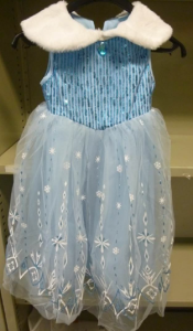 A blue and white princess dress for children