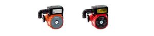 two Tucson circulating pumps in orange and red