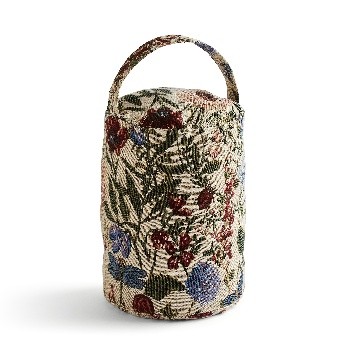 Floral Jacquard Doorstop Natural