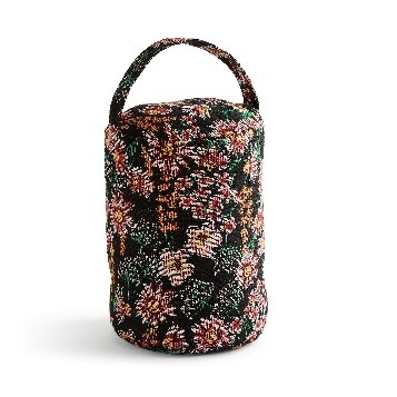 Floral Jacquard Door Stop Black