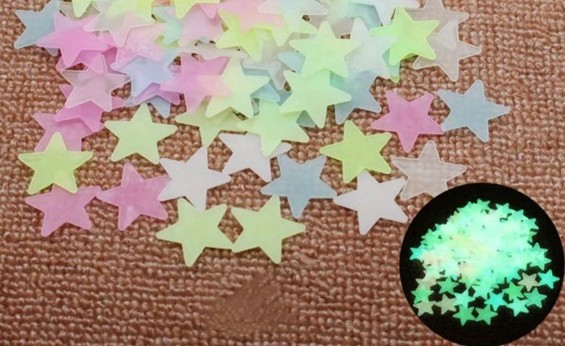 Glow in the dark star stickers