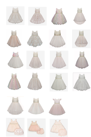 An image of various princess style dressed for young children
